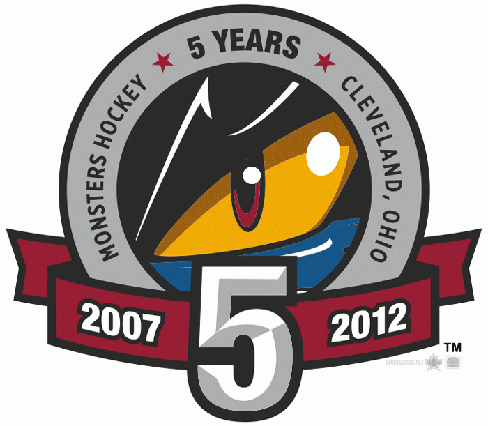 Lake Erie Monsters 2012 Anniversary Logo iron on heat transfer